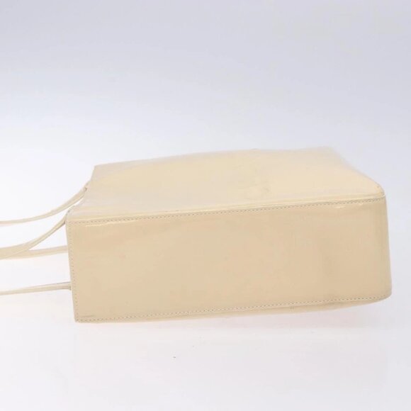 CHANEL Tote Bag Enamel Beige Gold CC Auth bs27673 - Picture 5 of 15